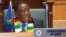 Zimbabwean President Emmerson Mnangagwa, who holds the rotating chairmanship of SADC, did not speak about the situation in Mozambique during his closing remarks, Nov. 20, 2024, at Mount Hampden in Zimbabwe (Columbus Mavhunga/VOA)
