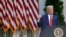 Tổng thống Donald Trump tại cuộc họp báo ở Vườn Hồng, Tòa Bạch Ốc, ngày 14/7/2020.