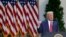 U.S. President Donald Trump speaks during a news conference in the Rose Garden of the White House, July 14, 2020, in Washington. 