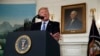 President Donald Trump speaks about his trip to Asia in the Diplomatic Reception Room of the White House, Nov. 15, 2017, in Washington.