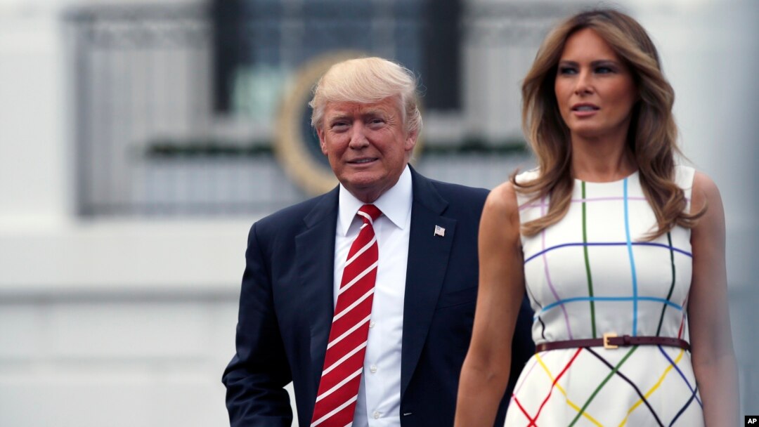 Prezident Tramp va rafiqasi Melaniya