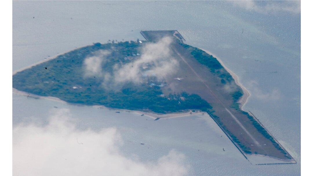 FILE - Philippine-claimed Thitu island, part of the Spratlys group of islands, is shown April 21, 2017.