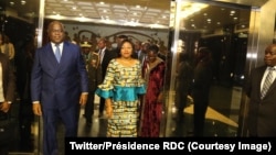 Le président Félix Tshisekedi et son épouse à Windhoek, en Namibie, le 27 février 2019. (Twitter/Présidence RDC)