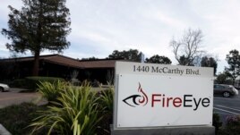 FILE - This Feb. 11, 2015, photo shows FireEye offices in Milpitas, Calif. The cybersecurity firm said Tuesday, Dec. 8, 2020 it was hacked by what it believes was a national government.