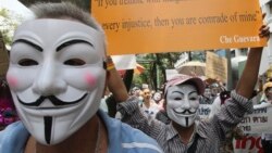 태국 시위대 이색 가면...호주, 악어 증가
