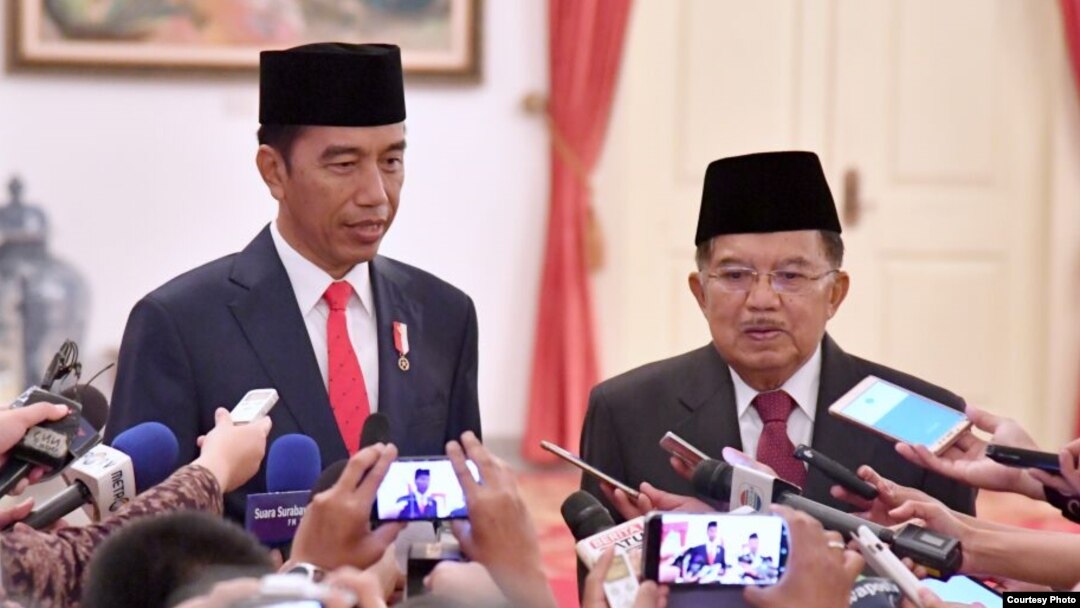 Presiden Joko Widodo dan Wapres Jusuf kalla di Istana Negara, Jakarta, 17 Januari 2018. (Foto courtesy: Biro Pers Istana)