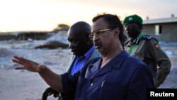 AU Special Representative Mahamet Annadiff Saleh toured AMISOM's Mogadishu base when he arrived in Mogadishu in 2012.