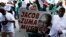 Demonstrators protest against South African President Jacob Zuma in Pretoria, April 4, 2017.