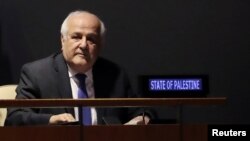 اقوام متحدہ میں فلسطین کے سفیر ریاض منصور جنرل اسمبلی میں ووٹنگ کا خیر مقدم کرتے ہوئے