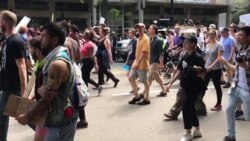 Competing Boston Rallies: Counterprotesters