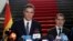 Morocco's Prime Minister Saad Eddine el-Othmani (R), and his Spanish counterpart Pedro Sanchez answer questions during a joint presse conference held in Rabat, Morocco, Nov, 19, 2018. 