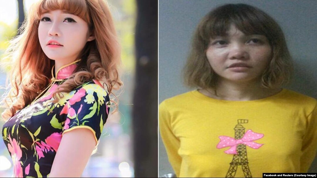 Cô Đoàn Thị Hương, một trong hai nghi can trong cái chết của ông Kim Jong Nam, anh cùng cha khác mẹ của nhà độc tài Triều Tiên Kim Jong Un