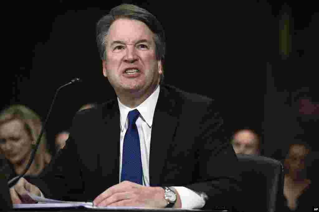 Supreme Court nominee Judge Brett Kavanaugh gives his opening statement before the Senate Judiciary Committee, Sept. 27, 2018 on Capitol Hill in Washington, regarding sexual assault allegations. The committee heard from Kavanaugh and University professor Christine Blasey Ford, who said he sexually assaulted her at a party 36 years ago.