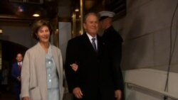 Former President Bush and Laura Bush Entrance Inauguration Ceremony