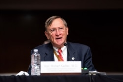 Robert Kadlec, assistant secretary of Health and Human Services, testifies at a hearing with the Senate Appropriations Subcommittee on Labor, Health and Human Services, Education, and Related Agencies, on Capitol Hill Sept. 16, 2020.