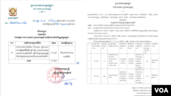 캄보디아 법무부가 최근 공개한 법원 문건. 씨씨 나인호와 석탄에 대한 압류를 명령하고 있다. 출처=캄보디아 법무부 