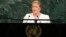 រូបឯកសារ៖ លោកស្រី Michelle Bachelet ប្រធានាធិបតីប្រទេសស៊ីលី ថ្លែងនៅក្នុងកិច្ចប្រជុំកំពូលនៃអង្គការសហប្រជាជាតិ កាលពីថ្ងៃទី២០ ខែកញ្ញា ឆ្នាំ២០១៧។ 