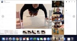 Kelas bulu tangkis dan latihan fisik online yang diadakan Capital Badminton Academy di Maryland (dok: Malik Basri)
