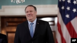 El secretario de Estado, Mike Pompeo, estuvo entre los funcionarios que informaron a los legisladores sobre la situación con Irán, el martes 21 de mayo de 2019. 
