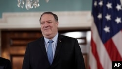 U.S. Secretary of State Mike Pompeo is seen at the Department of State in Washington, May 9, 2019. 