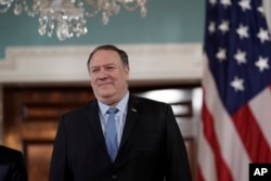 U.S. Secretary of State Mike Pompeo is seen at the Department of State in Washington, May 9, 2019.