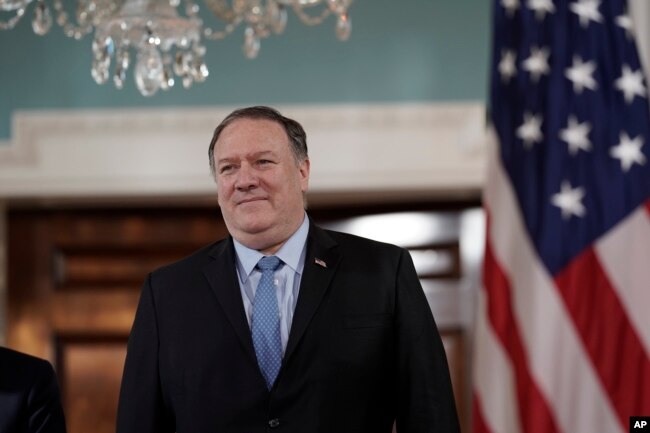 U.S. Secretary of State Mike Pompeo is seen at the Department of State in Washington, May 9, 2019.