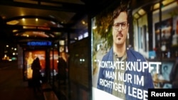 FILE - A Facebook advertisement is pictured in Berlin, Germany.