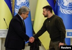 U.N. Secretary-General Antonio Guterres visits in Kyiv