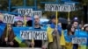 В Праге прошли протесты против российских ударов по Украине