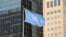 FILE - The United Nations flag is seen at the United Nations General Assembly Hall in New York City, Sept. 23, 2019.
