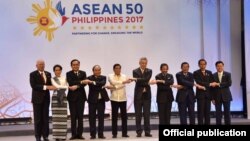 Các lãnh đạo ASEAN tại cuộc họp thượng đỉnh ở Manila, Philippines, ngày 29/4/2017.