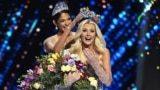 The newly crowned Miss Universe 2024, Victoria Kjaer Theilvig from Denmark, reacts after winning the 73rd edition of the Miss Universe pageant in Mexico City, Nov. 16, 2024. 