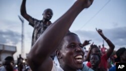 Une manifestation à Ouagadougou, Burkina, 21 septembre 2015.