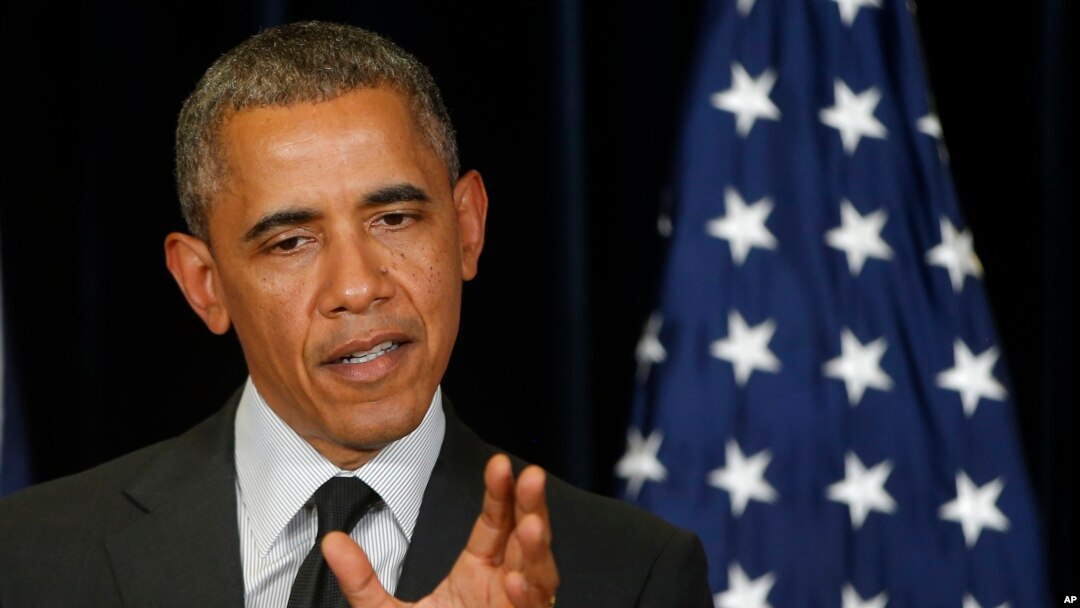 Presiden AS Barack Obama memuji solidaritas G-7 menyangkut krisis Ukraina, di Brussels (5/6). 