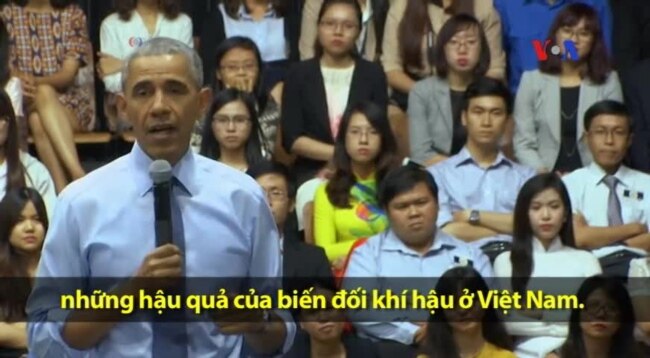 TT Obama phát biểu về hậu quả của biến đổi khí hậu ở Việt Nam