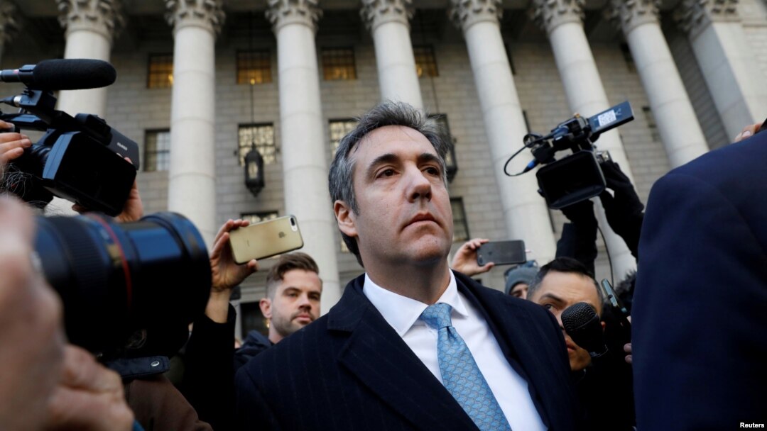 FILE - U.S. President Donald Trump's former lawyer Michael Cohen exits Federal Court in Manhattan, New York City, Nov. 29, 2018. 