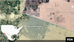 San Luis Arizona, USA and San Luis Rio Colorado, Sonora, Mexico