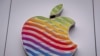 FILE - The logo of the Apple company in rainbow colors is pictured at a company's store in Frankfurt, Germany, July 31, 2023.