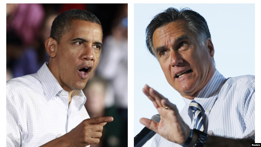 Tổng thống Barrack Obama (trái) và ông Mitt Romney