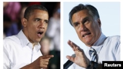 Tổng thống Barrack Obama (trái) và ông Mitt Romney