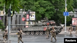 FILE PHOTO: Wagner fighters deployed in Rostov-on-Don