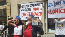 Protest antifašista u Sarajevu, 16. maja 2020. (Foto RFE/RL)