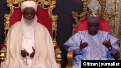 Sarkin Musulmi Muhammad Sa'ad Abubakar III da gwamnan jihar Sokoto Aminu Waziri Tambuwal