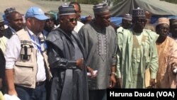 Gwamnan Borno Shettima da wakilin Majalisar Dinkin Duniya Mr. Koroma