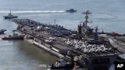 AS akan mengikutsertakan kapal induk bertenaga nuklir USS George Washington dalam latihan militer dengan Korea Selatan (foto: dok). 