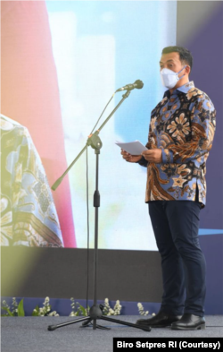 Dirut PT Krakatau Steel (Persero) Tbk Silmy Karim mengatakan perseroan akan memperluas investasi untuk membangun industri Baja nasional dalam beberapa tahun ke depan. (Foto: Courtesy/Biro Setpres)