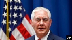 အမေရိကန်နိုင်ငံခြားရေးဝန်ကြီး Rex Tillerson။ (အောက်တိုဘာ ၂၆-၂၀၁၇)