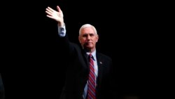 Vice President Mike Pence reacts to audience members after a roundtable with agriculture and food supply leaders about steps being taken to ensure the food supply remains secure in response to the coronavirus pandemic, Friday, May 8, 2020,