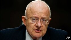 Direktur Dinas Intelijen Nasional AS, James Clapper, di Gedung Capitol, Washington (9/2).