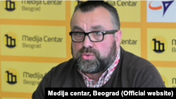 Arhiva - Novinar Stefan Cvetković na konferecniji za novinare u Medija centru u Beogradu. Cvetković je nestao u Beloj Crkvi u noći između 13. i 14. juna, Foto: Medija centar